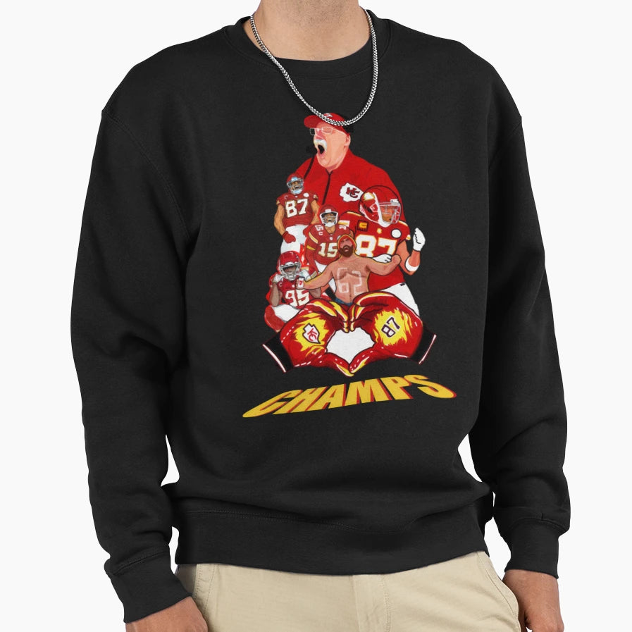 Art Kansas City Chiefs Sweatshirt - Streetwear Style for Adults - T-Shirt, Sweatshirt, Hoodie