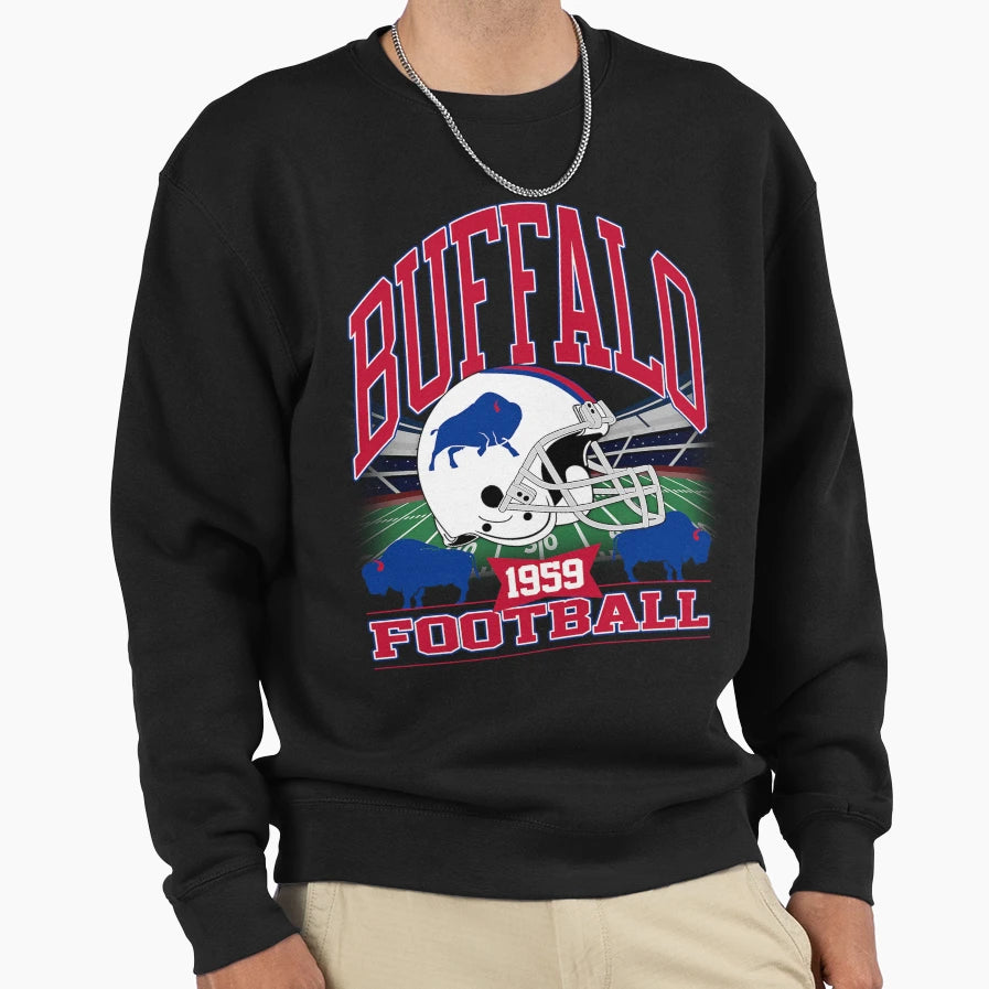 Buffalo Football Gridiron Legacy Sweatshirt - Aesthetic Graphic Men Women - T-Shirt, Sweatshirt, Hoodie