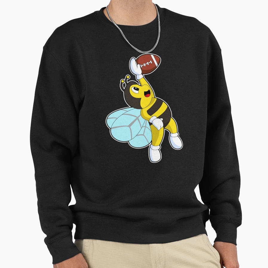 Bee Football Sports Sweatshirt - Custom Art Print Unisex - T-Shirt, Sweatshirt, Hoodie