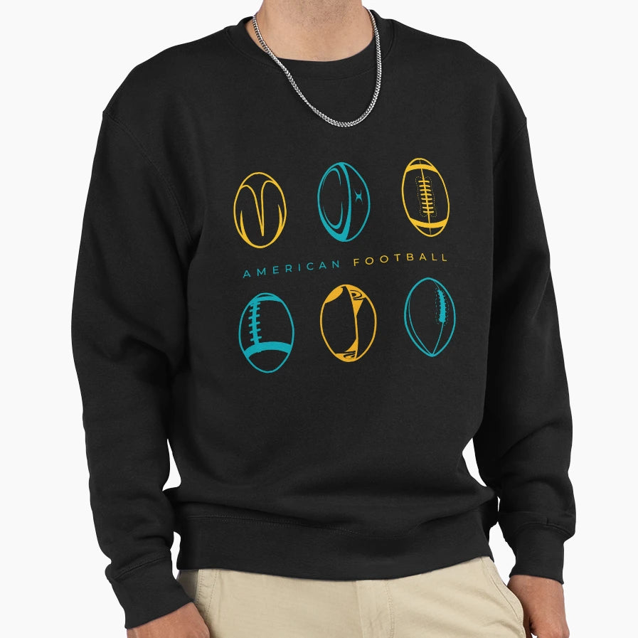American Football Rugby Gridiron Sweatshirt - Casual Everyday Wear Unisex - T-Shirt, Sweatshirt, Hoodie