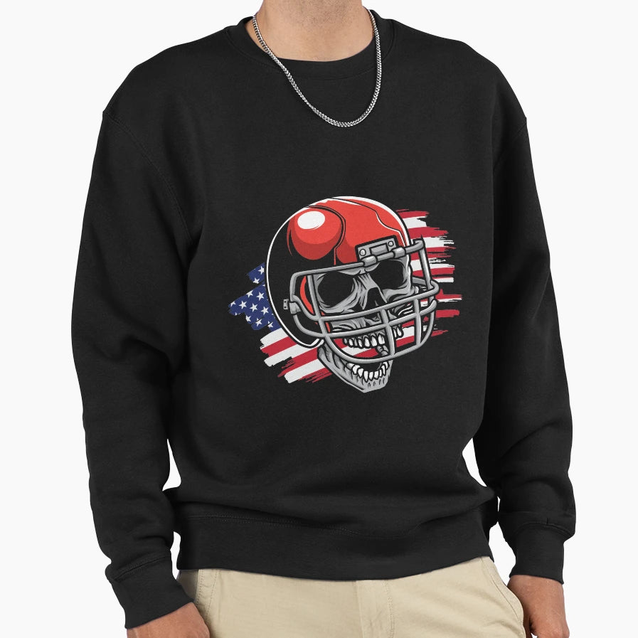 American Football Halloween Sweatshirt - Streetwear Style for Adults - T-Shirt, Sweatshirt, Hoodie