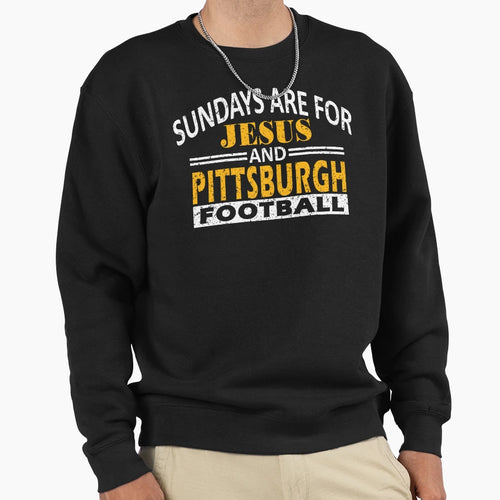 Pittsburgh Pro Football And Jesus Sweatshirt - Novelty Apparel Unisex - T-Shirt, Sweatshirt, Hoodie