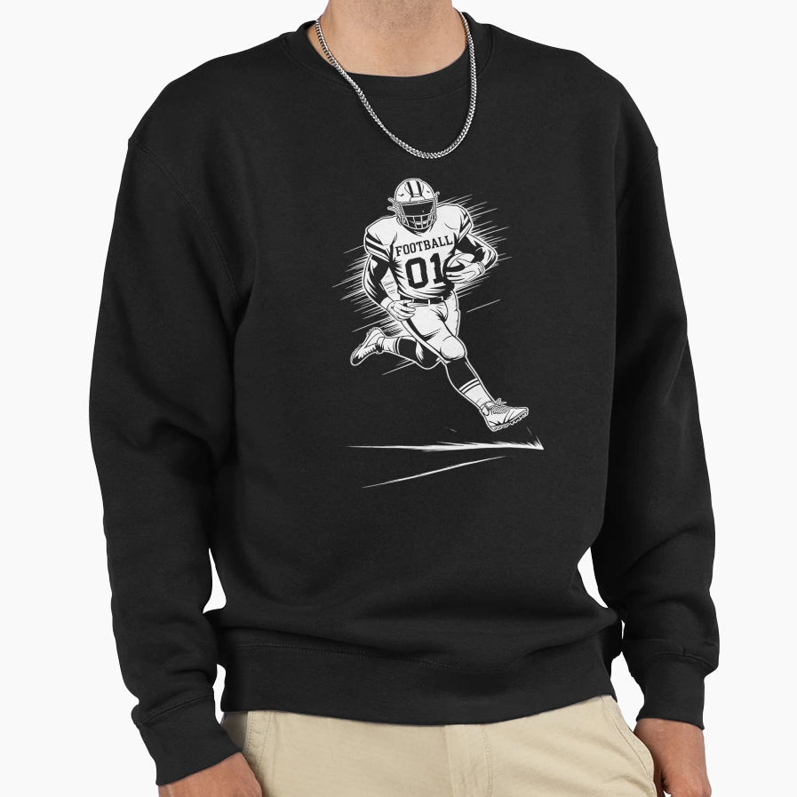 American Football Player Sweatshirt - Fun Novelty Design Men Women - T-Shirt, Sweatshirt, Hoodie