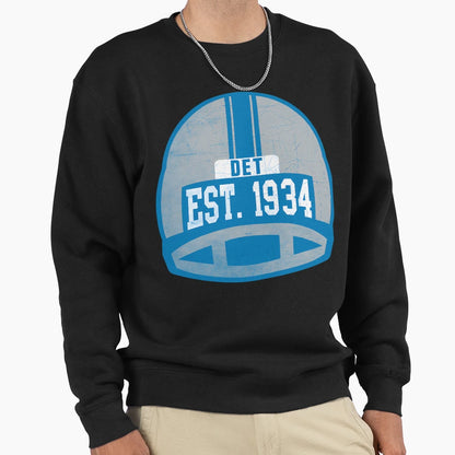 Detroit Football Throwback Helmet Sweatshirt - Streetwear Style for Adults - T-Shirt, Sweatshirt, Hoodie
