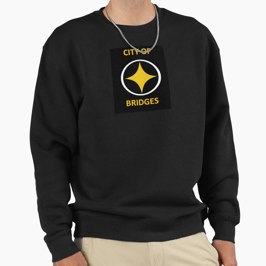 City Bridges Sweatshirt - Fun Novelty Design for Adults - T-Shirt, Sweatshirt, Hoodie