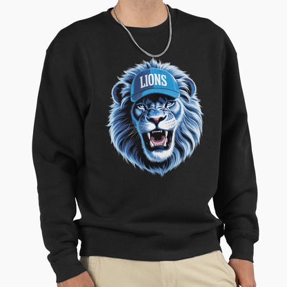 Lions Blue Eyes Sweatshirt - Minimalist Print Unisex - T-Shirt, Sweatshirt, Hoodie