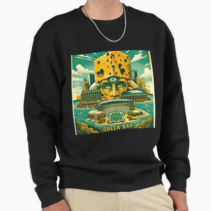 Green Bay Packers Artwork Sweatshirt - Casual Everyday Wear for Adults - T-Shirt, Sweatshirt, Hoodie