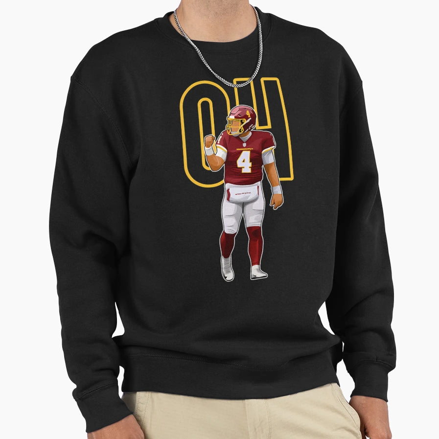 Taylor Heinicke Washington 4 Number Sweatshirt - Graphic Print for Adults - T-Shirt, Sweatshirt, Hoodie