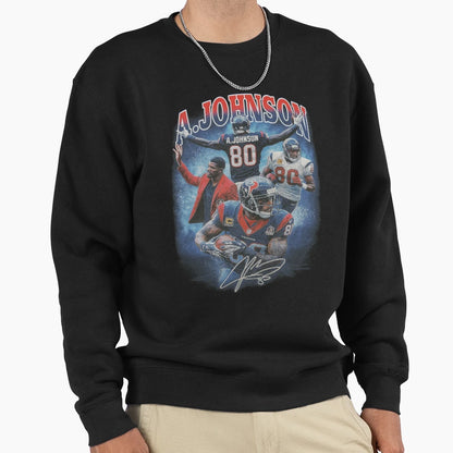 Andre Johnson 80 Houston Football Sweatshirt - Novelty Apparel for Adults - T-Shirt, Sweatshirt, Hoodie