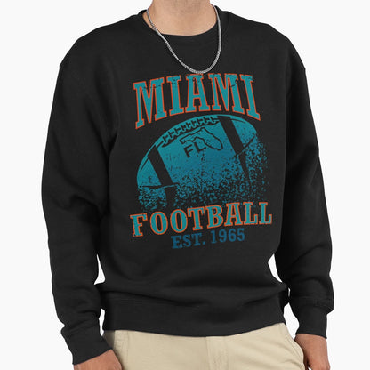 Miami Football Sweatshirt - Trendy Graphic Unisex - T-Shirt, Sweatshirt, Hoodie