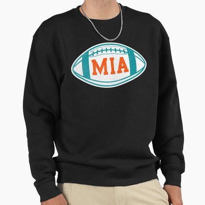 Miami Throwback Football Sweatshirt - Aesthetic Graphic Men Women - T-Shirt, Sweatshirt, Hoodie