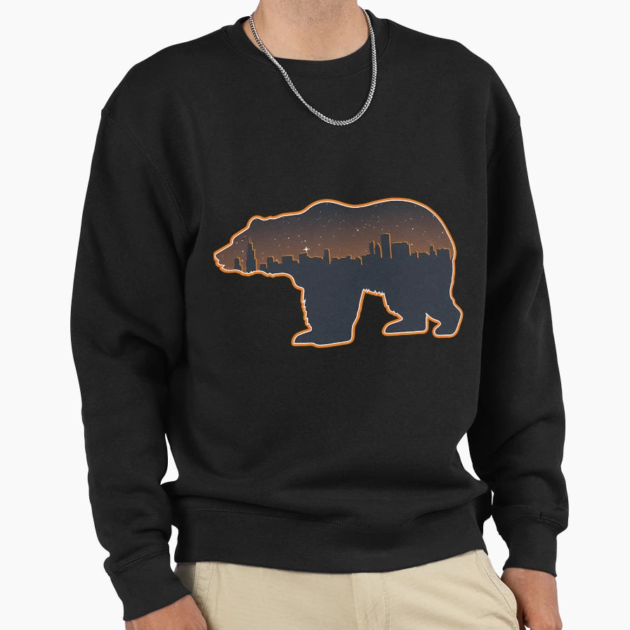 Chicago Bears Chicago Illinois Skyline Sweatshirt - Streetwear Style Unisex - T-Shirt, Sweatshirt, Hoodie
