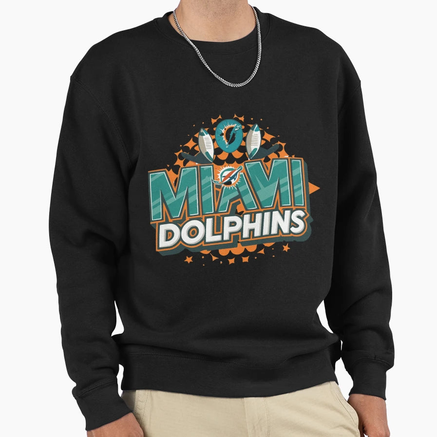 Art Miami Dolphins Sweatshirt - Streetwear Style Men Women - T-Shirt, Sweatshirt, Hoodie