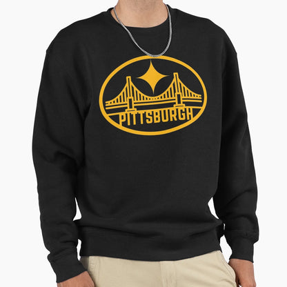 Pittsburgh City Bridge Pride Shirts S T-Shirt - Novelty Apparel for Adults - T-Shirt, Sweatshirt, Hoodie