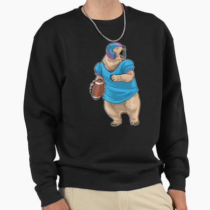 Bear American Football Helmet Sweatshirt - Custom Art Print Unisex - T-Shirt, Sweatshirt, Hoodie