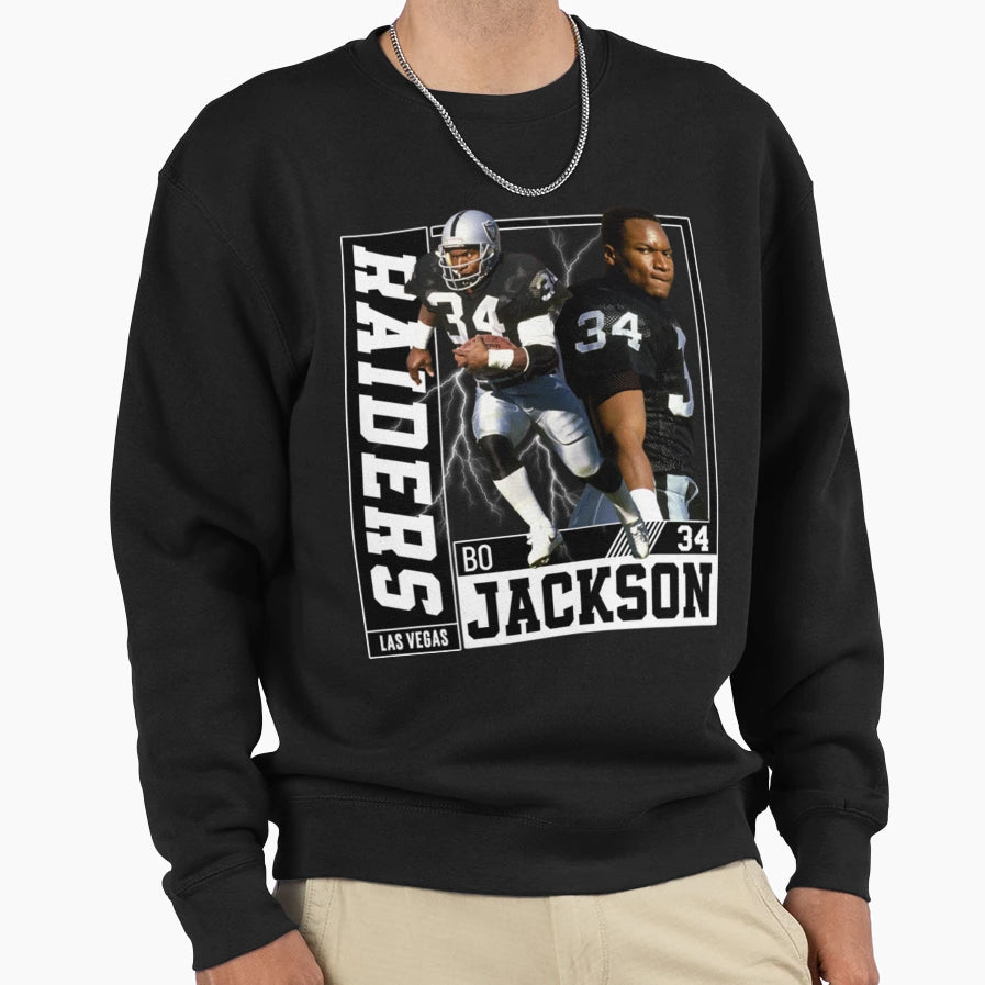 Bo Jackson Sweatshirt - Minimalist Print Men Women - T-Shirt, Sweatshirt, Hoodie