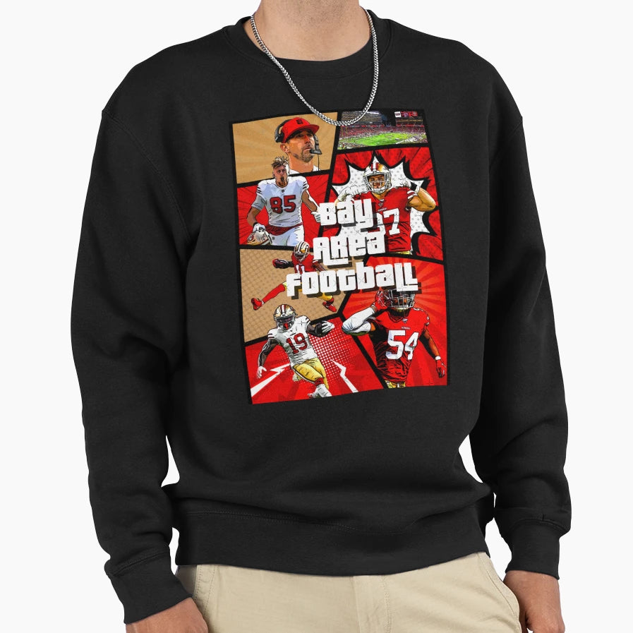Bay Area Football Sweatshirt - Graphic Print Unisex - T-Shirt, Sweatshirt, Hoodie