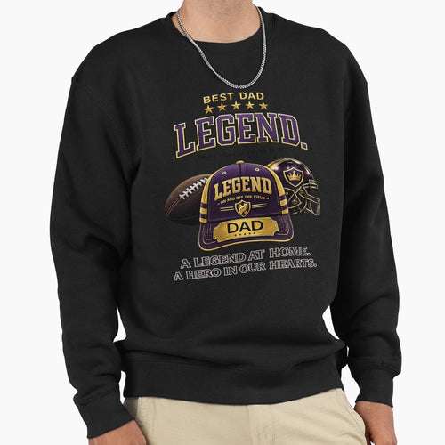Dad Legend Purple Baseball Cap Sweatshirt - Streetwear Style Men Women - T-Shirt, Sweatshirt, Hoodie