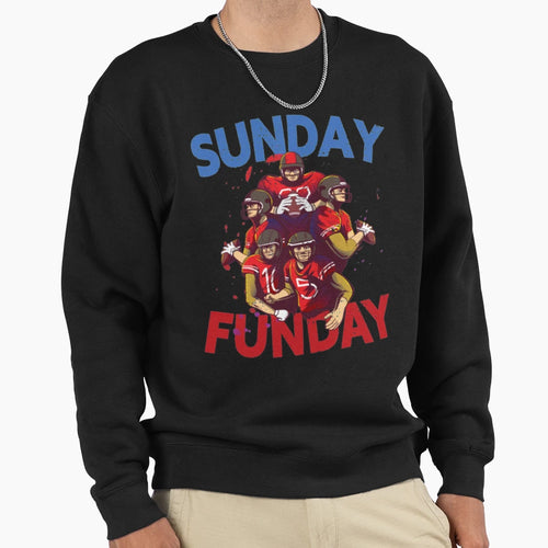 Sunday Funday Football T-Shirt - Minimalist Print for Adults - T-Shirt, Sweatshirt, Hoodie