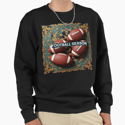 Football Season Baroque Sweatshirt - Trendy Graphic for Adults - T-Shirt, Sweatshirt, Hoodie