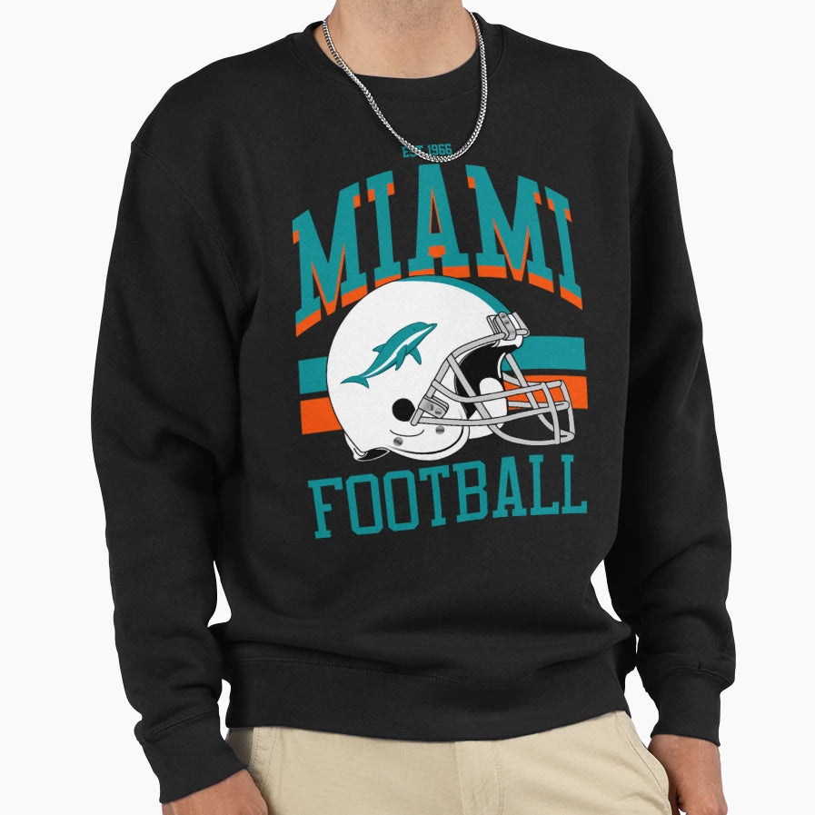 Football Miami Dolphins Sweatshirt - Streetwear Style for Adults - T-Shirt, Sweatshirt, Hoodie