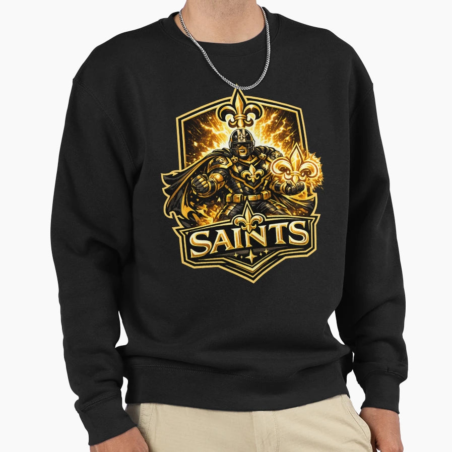 Nola Shield Saints Sweatshirt - Trendy Graphic Unisex - T-Shirt, Sweatshirt, Hoodie