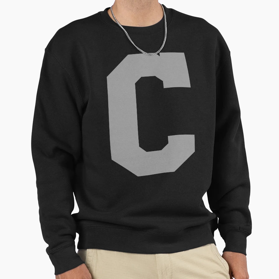 Alphabet Silver C Sports Letter C Sweatshirt - Novelty Apparel Men Women - T-Shirt, Sweatshirt, Hoodie