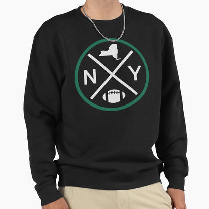 Ny Football Emblem New York Sweatshirt - Graphic Print for Adults - T-Shirt, Sweatshirt, Hoodie