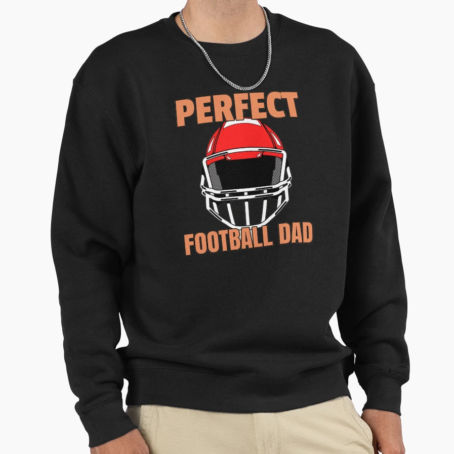 Football Dad American Football Helmet Sweatshirt - Unique Graphic Unisex - T-Shirt, Sweatshirt, Hoodie