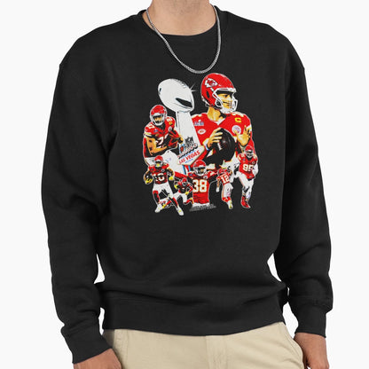Kansas City Super Bowl Lviii Sweatshirt - Custom Art Print for Adults - T-Shirt, Sweatshirt, Hoodie