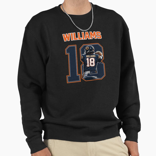 CW Bold Chicago Number 18 Football Sweatshirt - Trendy Graphic for Adults - T-Shirt, Sweatshirt, Hoodie