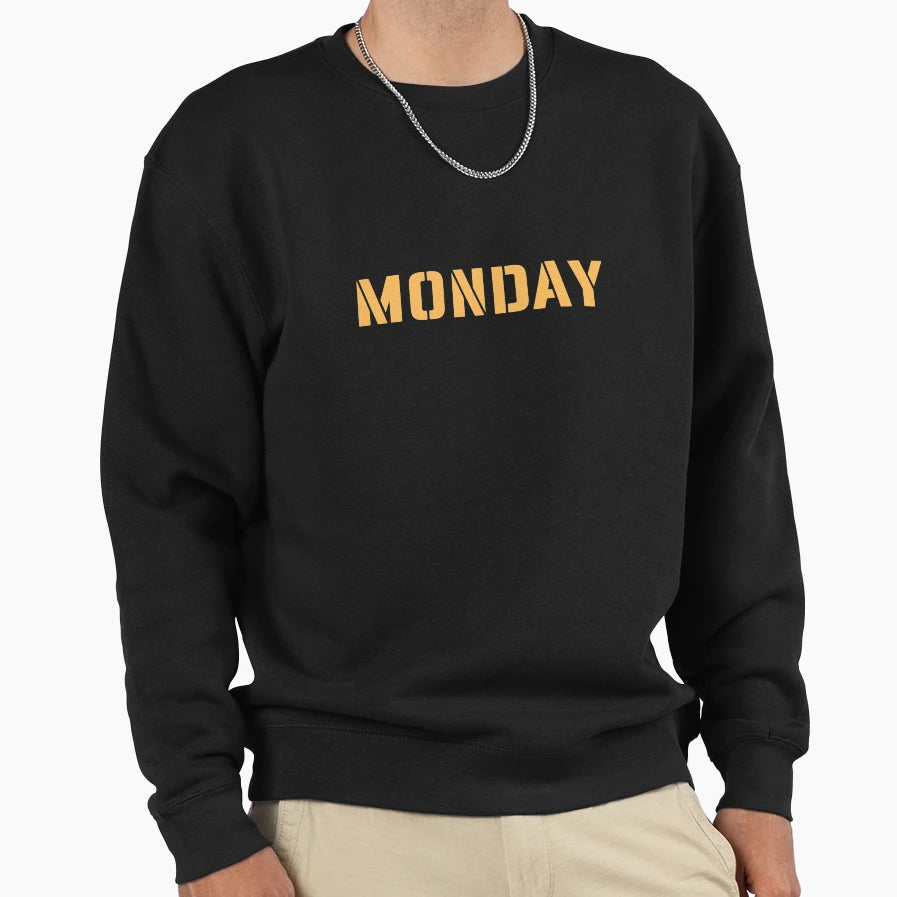 Monday Orange Sweatshirt - Graphic Print Unisex - T-Shirt, Sweatshirt, Hoodie