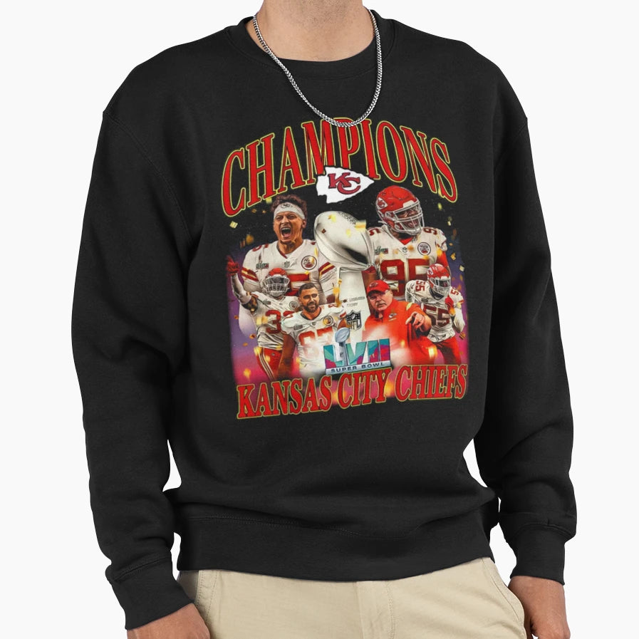 Art Kansas City Chiefs Sweatshirt - Casual Everyday Wear Unisex - T-Shirt, Sweatshirt, Hoodie