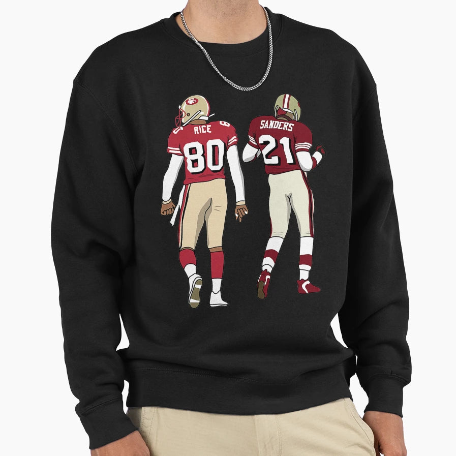 Deion Sanders Jerry Rice Sweatshirt - Minimalist Print for Adults - T-Shirt, Sweatshirt, Hoodie