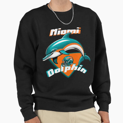 Art Miami Dolphins Sweatshirt - Graphic Print for Adults - T-Shirt, Sweatshirt, Hoodie