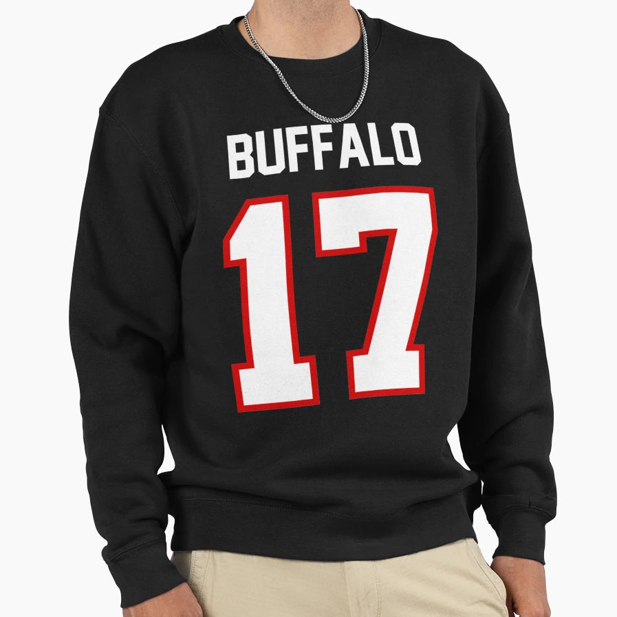 Buffalo Bills 17 Sweatshirt - Streetwear Style for Adults - T-Shirt, Sweatshirt, Hoodie