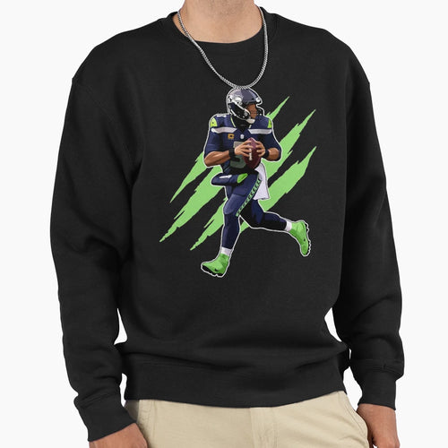 Russell Wilson 3 Claw T-Shirt - Novelty Apparel for Adults - T-Shirt, Sweatshirt, Hoodie