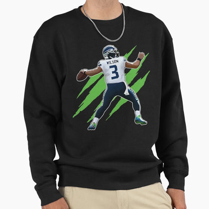 Russell Wilson 3 Claw T-Shirt - Graphic Print Men Women - T-Shirt, Sweatshirt, Hoodie