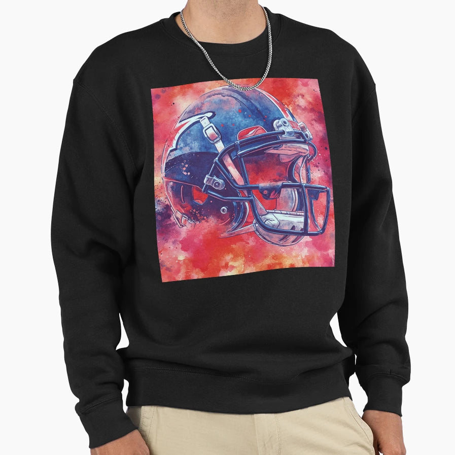 American Football Helmet Colorful Sweatshirt - Novelty Apparel Men Women - T-Shirt, Sweatshirt, Hoodie