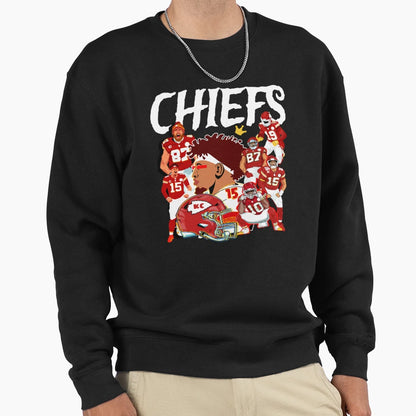 Kansas City Chiefs Red Sweatshirt - Custom Art Print Men Women - T-Shirt, Sweatshirt, Hoodie