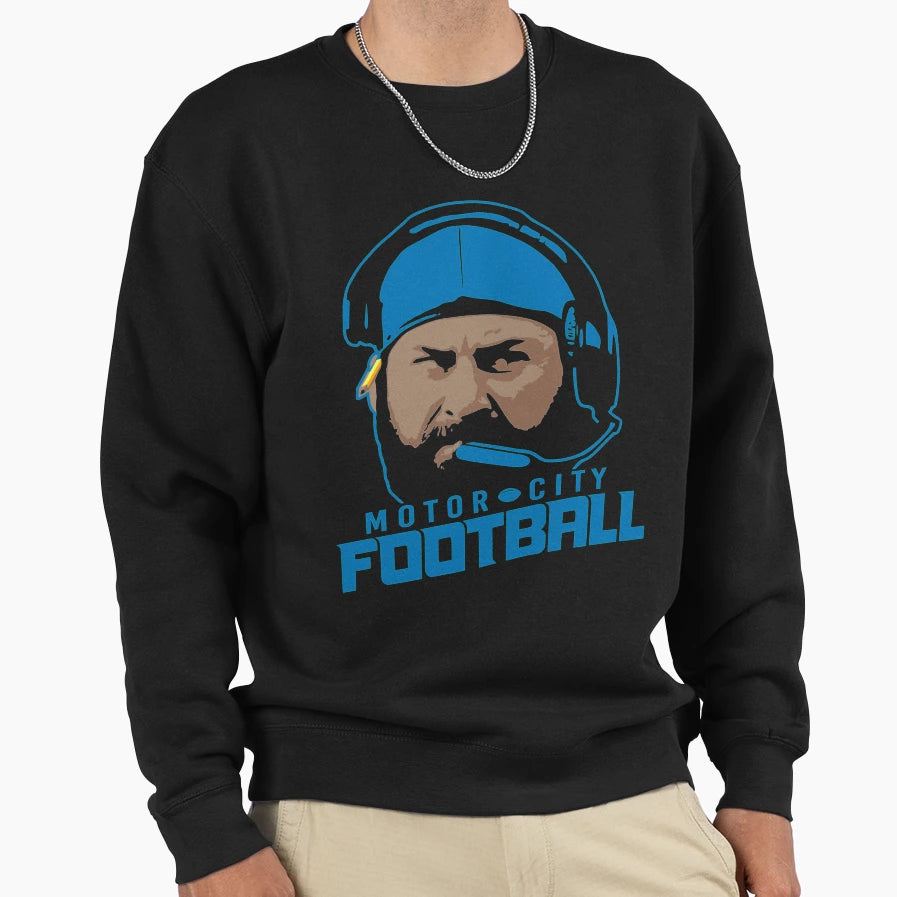 Motor City Football Sweatshirt - Minimalist Print Unisex - T-Shirt, Sweatshirt, Hoodie