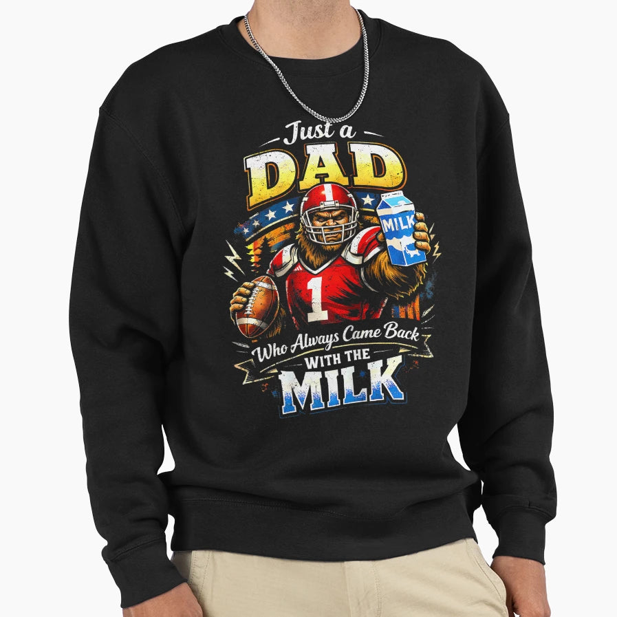 Sasquatch Football Dad Who Sweatshirt - Casual Everyday Wear Men Women - T-Shirt, Sweatshirt, Hoodie