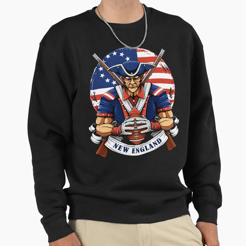 New England Football Colonial Sweatshirt - Custom Art Print for Adults - T-Shirt, Sweatshirt, Hoodie
