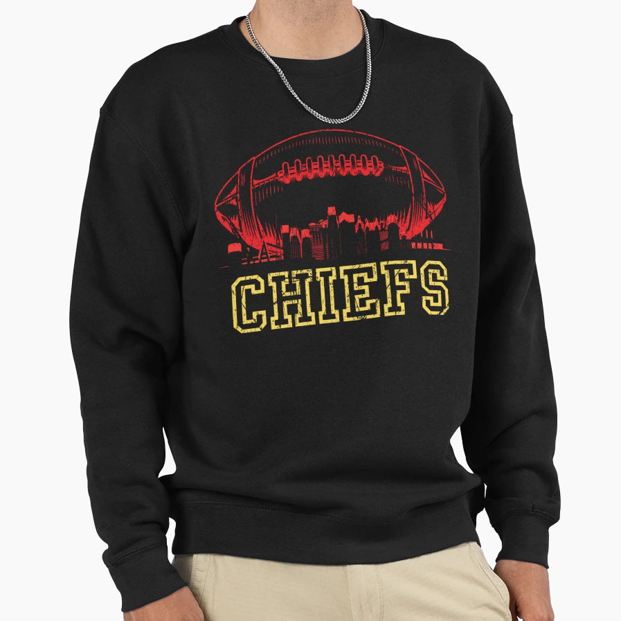 Chiefs Kansas City Football Sweatshirt - Aesthetic Graphic Men Women - T-Shirt, Sweatshirt, Hoodie