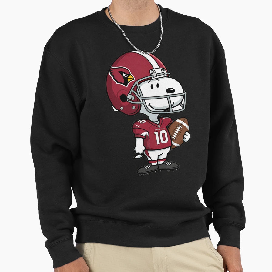Snoopy Holding Football Arizona Jersey Sweatshirt - Unique Graphic Unisex - T-Shirt, Sweatshirt, Hoodie