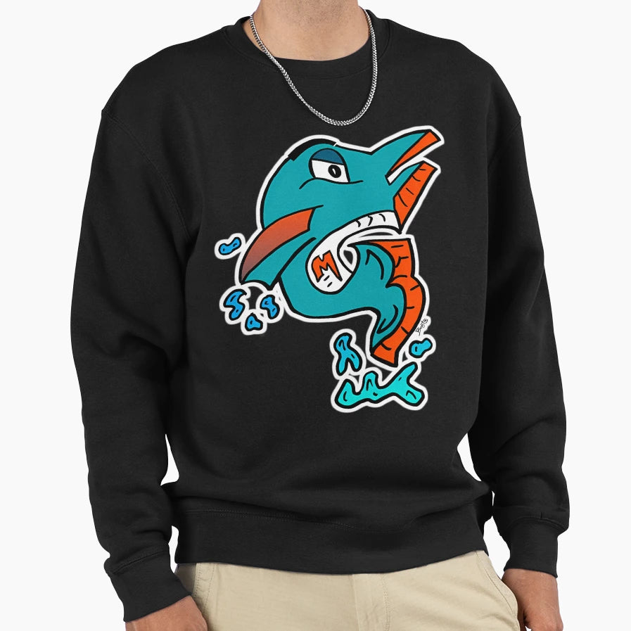 Pogo Dolphin Sweatshirt - Casual Everyday Wear for Adults - T-Shirt, Sweatshirt, Hoodie