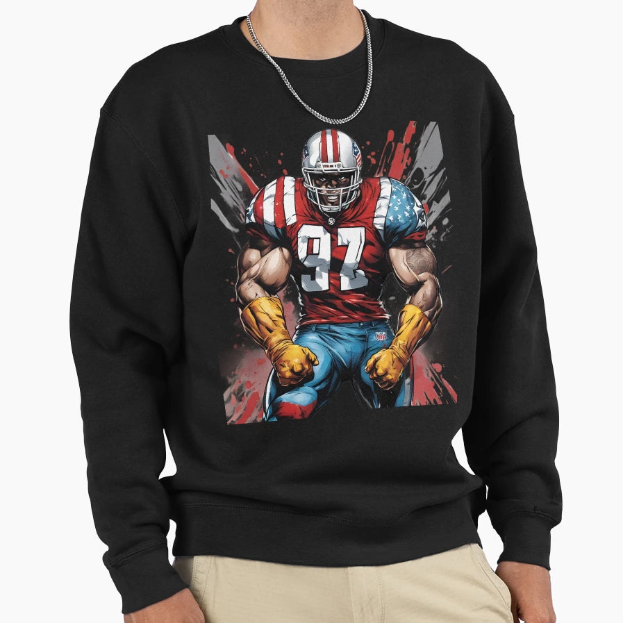American Football Cornerback Sweatshirt - Fun Novelty Design for Adults - T-Shirt, Sweatshirt, Hoodie