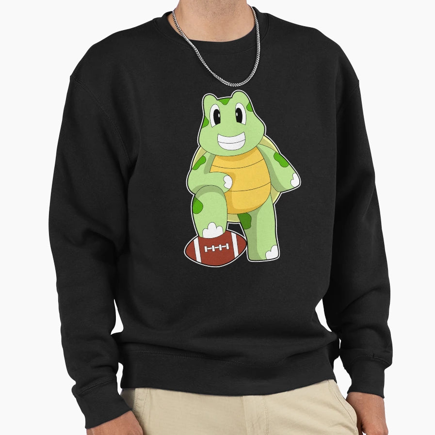 Turtle Football Sports Sweatshirt - Aesthetic Graphic Unisex - T-Shirt, Sweatshirt, Hoodie