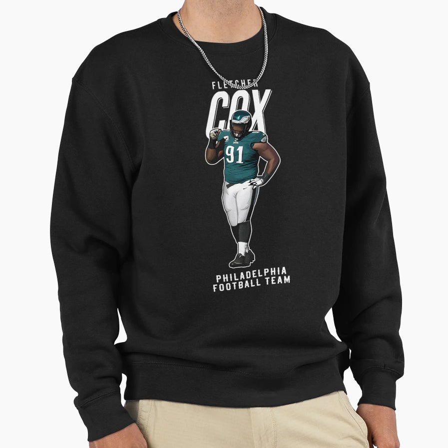 Fletcher Cox 91 Philadelphia Football Sweatshirt - Trendy Graphic Unisex - T-Shirt, Sweatshirt, Hoodie