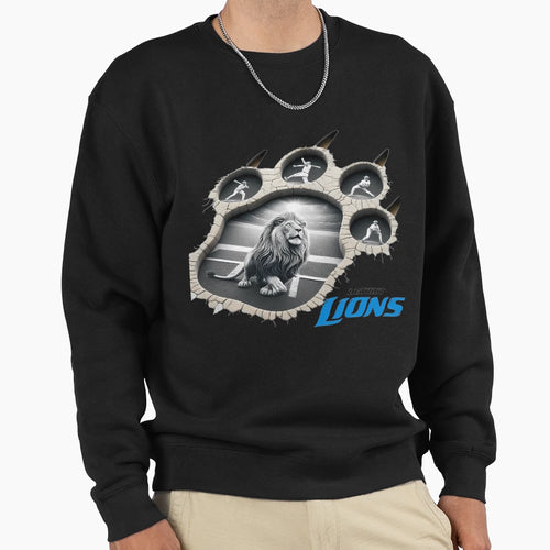Roar Game Detroit Lions Paw Stadium Art Sweatshirt - Unique Graphic Unisex - T-Shirt, Sweatshirt, Hoodie